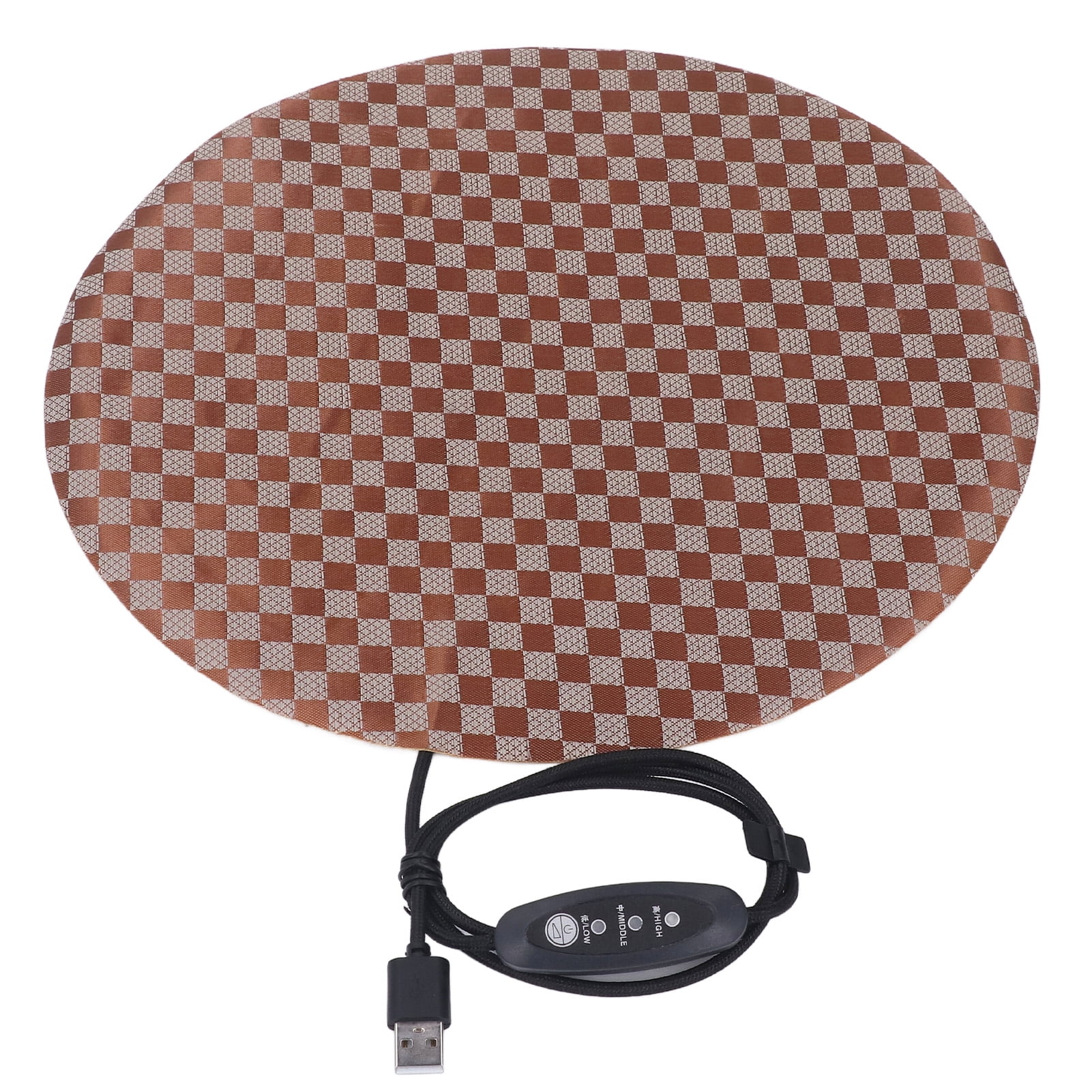 Waterproof Portable Dog Heating Pad Mat Round Shape 28cm Diameter Pet