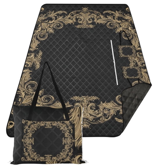Waterproof Portable Outdoor Blanket For Camping Travel Beach Picnic Mat Folding Symmetrical Rectangular Frame