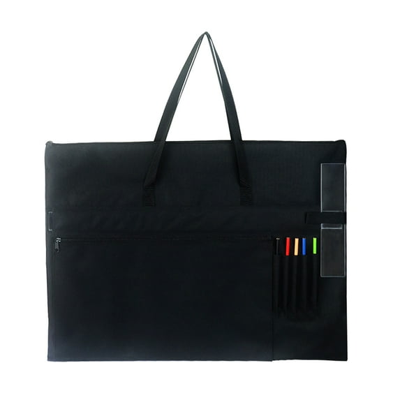 Waterproof Poster Bag 27.6x20.5Inch Poster Bag with Outer Pockets and Handle Artwork Art Supplies Carrying Case