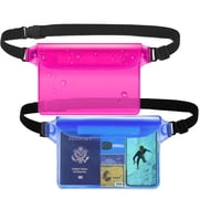Waterproof Pouch Bag with Adjustable Waist Strap - IP68 Waterproof Waist Bag Screen Touchable Dry Bag with Adjustable Belt for Beach, Swimming, Boating, Fishing, Hiking, etc