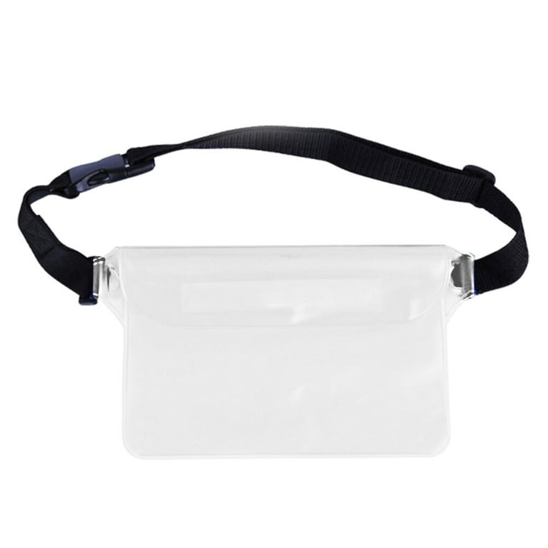 Waterproof Pouch PVC Waterproof Bag Snowproof Dirtproof Sandproof Case Bag  with Super Lightweight and Bigger Space Adjustable Perfect for Beach  Swimming Boating Fishing(Transparent) 