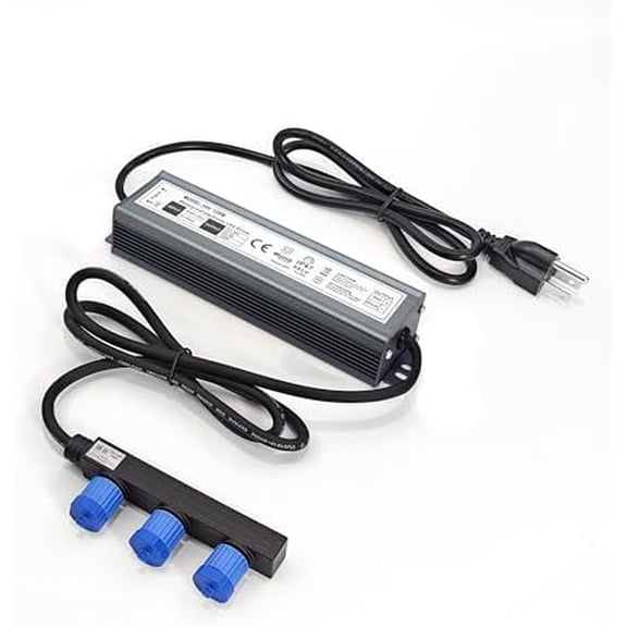 Waterproof Power Supply Compatible with Philips Hue Outdoor Lighting - 120W,24V 3-Head Output Waterproof Power Adapter for Lily Spot, Lily XL, Calla Pathway,Impress Pedestal,and Impress Wall Lights