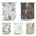 thumbnail image 1 of Floral 3D Print Shower Curtain for Bath Polyester Waterproof Fabric Shower Curtain Bathroom Decorations Accessories Set, 1 of 10