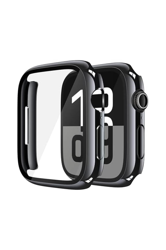 Waterproof Privacy Case Compatible with Apple Watch Series 11 10 46mm with Anti-peep Screen Protector, iWatch Face Cover Protective Bumper for iWatch Case 46mm Rose Gold