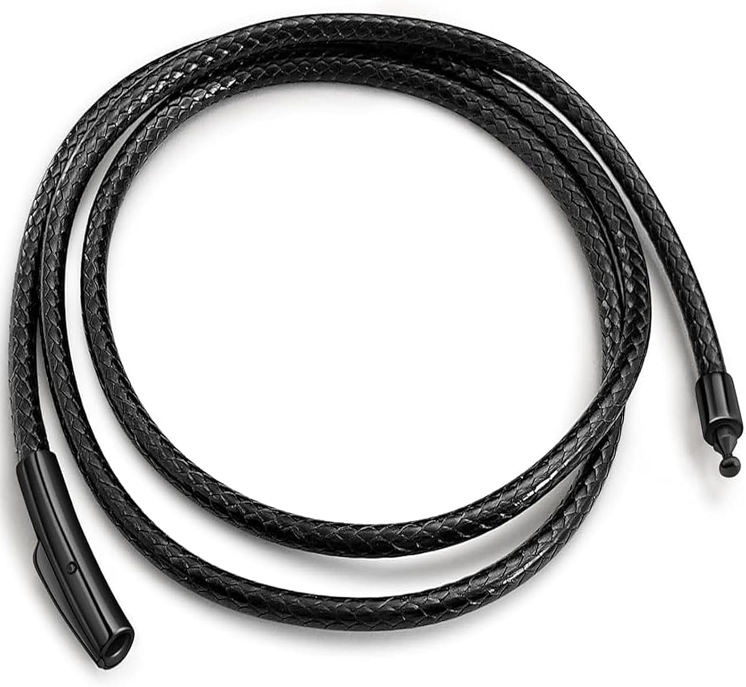 Waterproof Pro 2MM/3MM/4MM, 14" to 42" Braided Leather Chain Cord Necklace intended for Men/Women, Brown/Black Rope Chain perfect for pendant (Elegant Box)[a870]