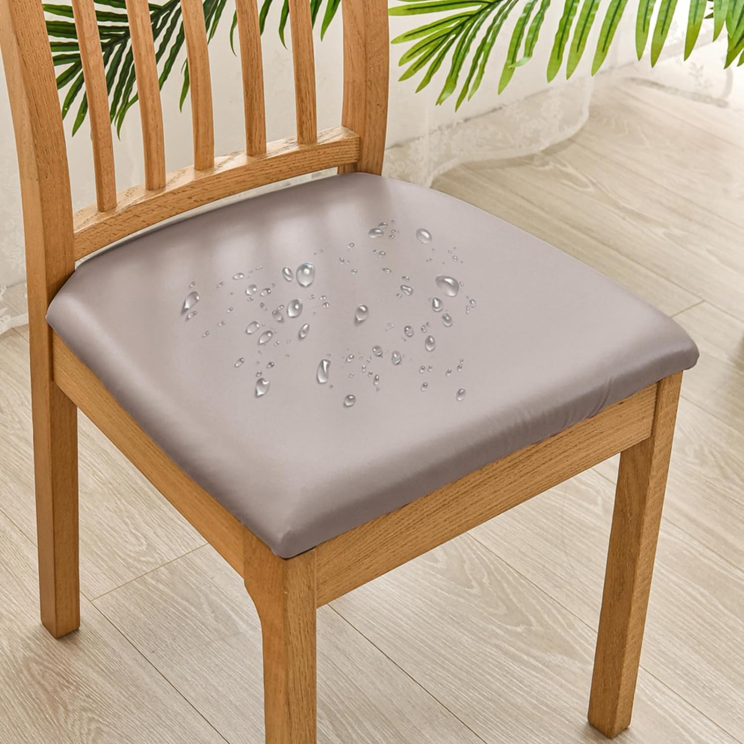 Waterproof Pu Leather Seat Covers For Dining Chairs, 2 Pack Stretch