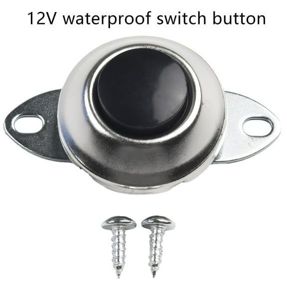 Waterproof Push Button, 12V Switch for Car Boat Track, Versatile Starter or Horn Activator for Various Vehicle Applications
