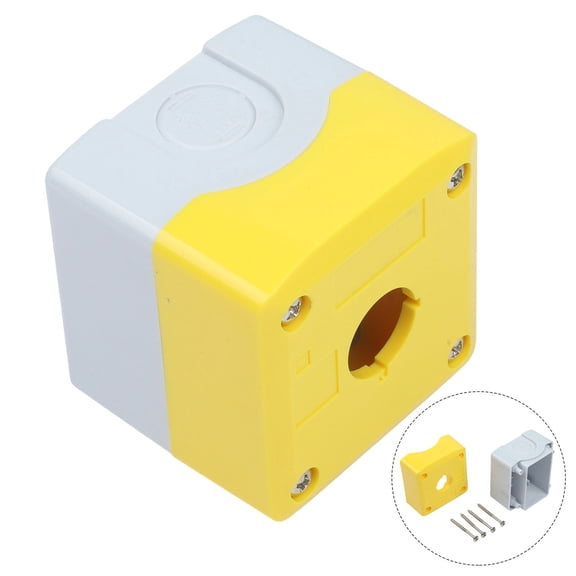 Waterproof Push Button Switch Control Box IP65 Industrial Enclosure with 1 Hole, ABS+PC -Resistant Material, Dustproof Sealed Housing for Electrical Wiring in Harsh Environme(1 Hole)