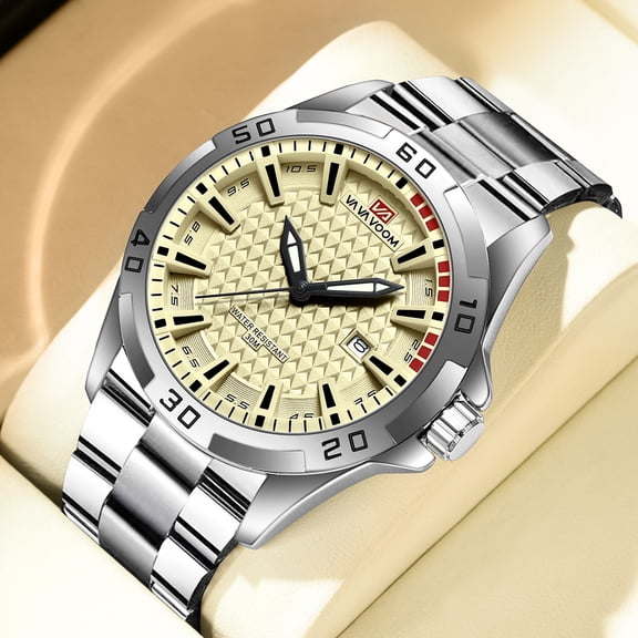 Waterproof Quartz Large Dial Luminous Men's Watch