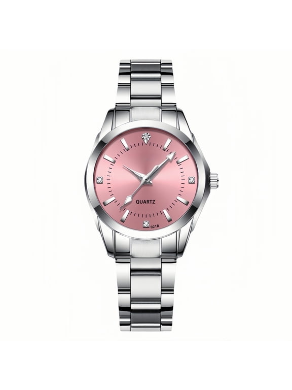 Waterproof Quartz Watch for Women with Stainless Steel Strap