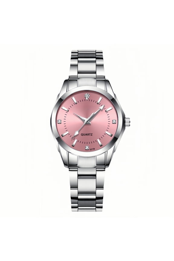 Waterproof Quartz Watch for Women with Stainless Steel Strap