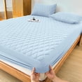 thumbnail image 1 of Waterproof Queen Mattress Protector, 18" Deep Pocket Mattress Topper - Lab Tested Leakproof, Breathable & Noiseless, Machine Washable,Fitted Queen Sheets Only(60"*80",Light Blue), 1 of 5