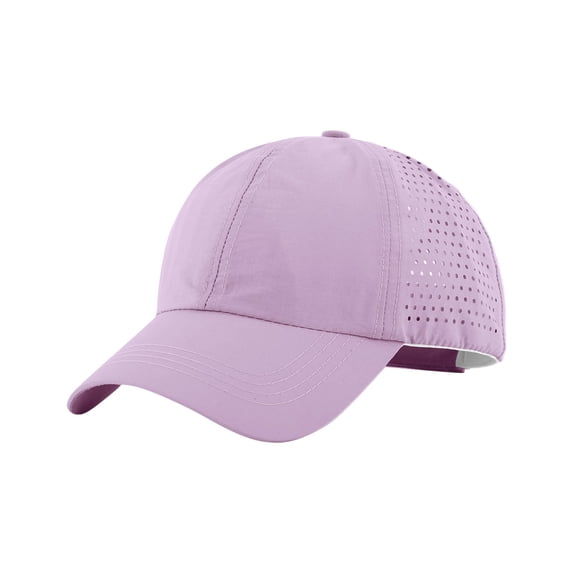 Waterproof Quick Dry Baseball Cap for Women with Laser Perforated Mesh, Adjustable Breathable Performance Hat for Golf and Running, Summer Snapback Mesh Cap for Outdoor Workouts,Purple