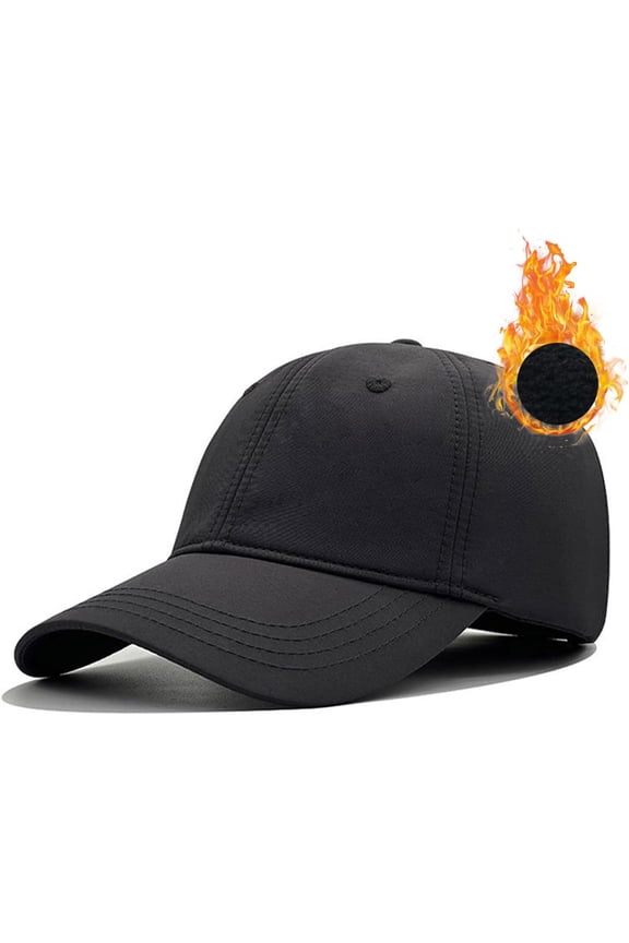 Waterproof Quick Dry Baseball Caps Men's Winter Fleece Lined Warm Back Closed Baseball Hats K220