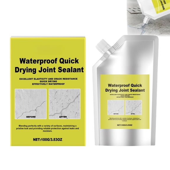 Waterproof Quick Drying Joint Sealant, Heavy-Duty Concrete Crack Repair Adhesive, Fast-Drying Self-Leveling Crack Filler, Multi-purpose for Concrete, Roof & Wall Cracks