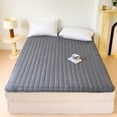 thumbnail image 1 of Waterproof Quilted Mattress Protector Cover Thickened Breathable Mattress Topper for Single or Double Bed (Grey,150x200cm), 1 of 7