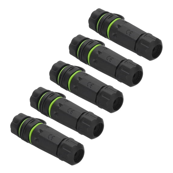 Waterproof RJ45 Coupler, Dual Head IP68 Ethernet LAN Cable Connector for Cat5e , Pack of 5(Green)