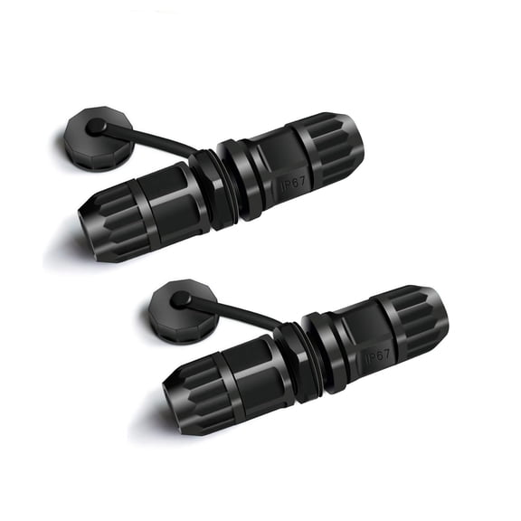 Waterproof RJ45 Coupler, cat 6 splice outdoor ethernet Connector, Female to Female , Panel Mount, IP68 Ethernet LAN Cable Coupler Adapter Weatherproof Connection for CAT 5, CAT 5E, Cat7(2-Pack)