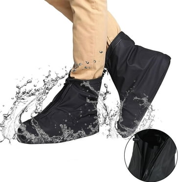 DIDADI Waterproof Rain Boot, Reusable Overshoes with Zipper Non-Slip Washable Rain Snow Resistant with Adjustable Strap for Men Women Kids