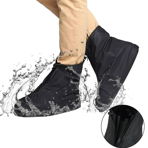 Waterproof Rain Boot, Reusable Overshoes with Zipper Non-Slip Washable Rain Snow Resistant with Adjustable Strap for Men Women Kids