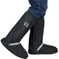 thumbnail image 1 of Waterproof Rain Boot Shoe Covers for Men Women with Reflector, Black Non-slip Reusable Boot Covers with Side Zipper, Foldable Anti-Snow Shoe Covers Rainproof Overshoes Over Shoes Galoshes, 1 of 6