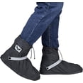 thumbnail image 1 of Waterproof Rain Boot Shoe Covers for Men Women with Reflector, Black Non-slip Reusable Boot Covers with Side Zipper, Foldable Anti-Snow Shoe Covers Rainproof Overshoes Over Shoes Galoshes, 1 of 6