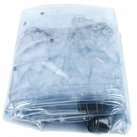 Waterproof Rain Cloth Commercial Grade PVC Clear Awning Canopy Patio Enclosure 8*20 FT Waterproof Transparent PVC Rain Cover Clear Awning Canopy Patio Curtain Outdoor Clear Tarp Curtain