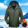 thumbnail image 1 of Waterproof Rain Jacket for Women and Men Men's Color Blocked Fleece Pocket Detachable Zipper Outdoor Jacket Gift for Women and Men, 1 of 4