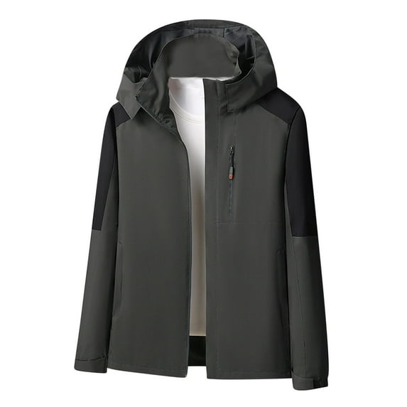 Waterproof Rain Jacket for Women and Men Men's Slim Outdoor Hiking Bike Workwear Plus Size Long Sleeved Hooded Casual Jacket/jacket Christmas Gift
