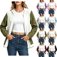 thumbnail image 1 of Waterproof Rain Jackets for Women Plus Size Lightweight Hooded Solid Long Sleeved Zipper Jacket Top Blouse Casual Pocket Coat, 1 of 6
