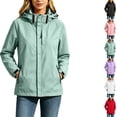 thumbnail image 1 of Waterproof Rain Jackets for Women Plus Size Lightweight Outdoor Windproof Jacket With Hood And Sporty Coat, 1 of 7