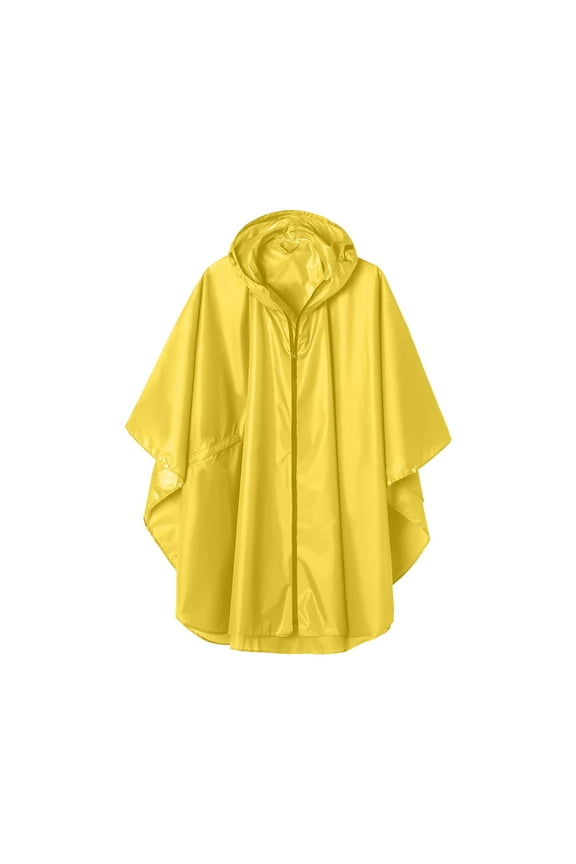 Waterproof Rain Poncho Jacket Hooded Coat for Adults with Pocket Raincoat with Drawstring for Camping Hiking Travel