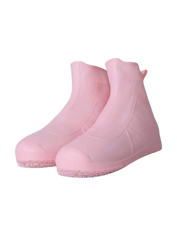 Waterproof Rain Shoe Covers - Thick Silicone Overshoes Non-Slip Wear-Resistant Reusable Shoe Protectors for Outdoor Walking, Cycling Garden
