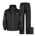 thumbnail image 1 of Waterproof Rain Suit Jacket & Trouser Suit, Breathable Jacket with Pants, 2 Pcs Rainwear with Hooded, 1 of 5