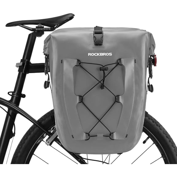 Waterproof Rear Bike Pannier Bag 30L Capacity for Cycling Commuting Travel