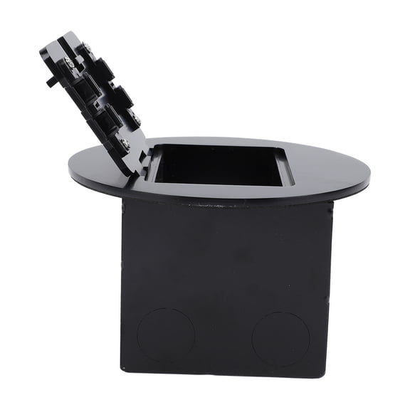 Waterproof Recessed Floor Outlet Box Stainless Steel Flat Socket Kit, 20A 125V / 25.4 cm Receptacle Box