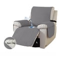 thumbnail image 1 of Waterproof Recliner Slipcover, Non-Slip Furniture Protector with Storage Pocket, Machine Washable Stretch Chair Cover with Adjustable Straps for Pets, Dogs, Cat (Gray, 23.6"), 1 of 6