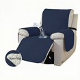 thumbnail image 1 of Waterproof Recliner Slipcover, Non-Slip Furniture Protector with Storage Pocket, Machine Washable Stretch Chair Cover with Adjustable Straps for Pets, Dogs, Cat (Navy Blue, 23.6"), 1 of 6