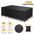 thumbnail image 1 of Waterproof Rectangular Outdoor Table Furniture Covers 420D w/4 Buckles and Bag, 1 of 9