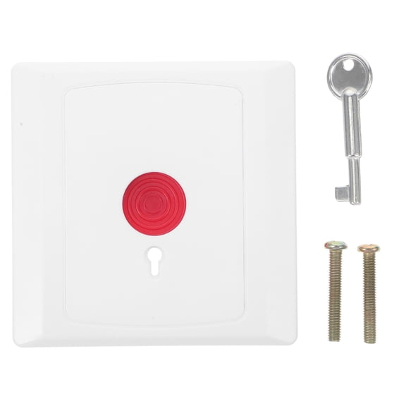 Waterproof Red Emergency Stop Push Switch Safety Button Box with Red Emergency Sign for Fire and Security