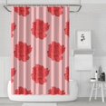 thumbnail image 1 of Waterproof Red Peony Flower Petals Shower Curtain 72x72 Inch Boho Style Polyester Unique Shower Curtain for Bathroom Hotel Home Decor with 12 Plastic Hooks, 1 of 5