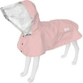 thumbnail image 1 of Waterproof Reflective Dog Raincoat with Hood,Adjustable Pet Rain Poncho(Pink,Medium), 1 of 9