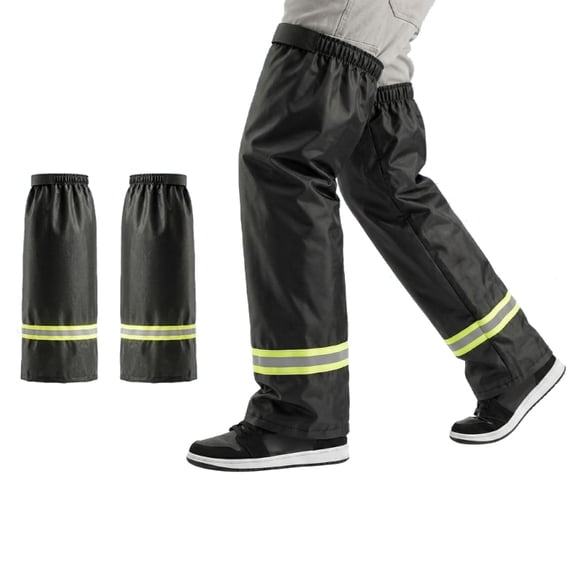 Waterproof Reflective Leg Gaiters with 55 Cm Coverage for Wet Travel