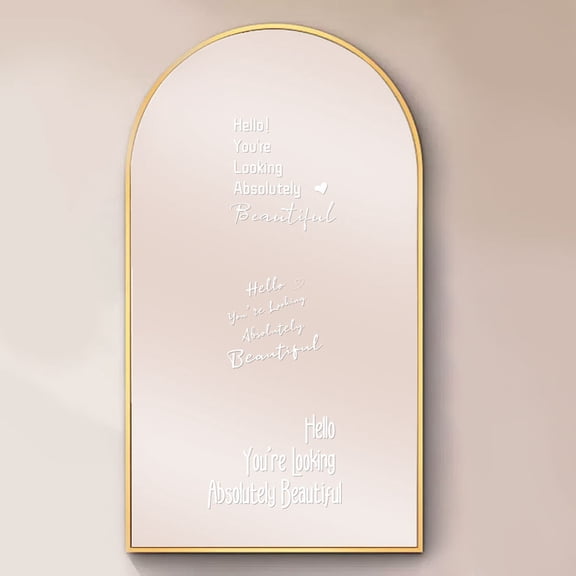 Waterproof Reflective Plastic Mirror Stickers with Adhesive Tape Word 150x130mm 3pcs/set