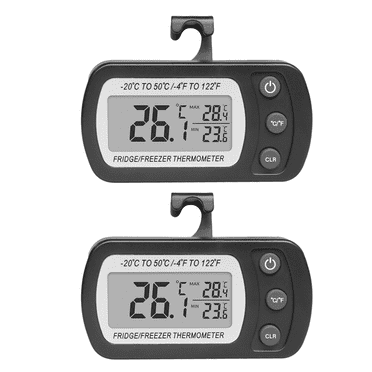 Waterproof Refrigerator Fridge Thermometer, Digital Freezer Room Thermometer , Record Function Large LCD Screen