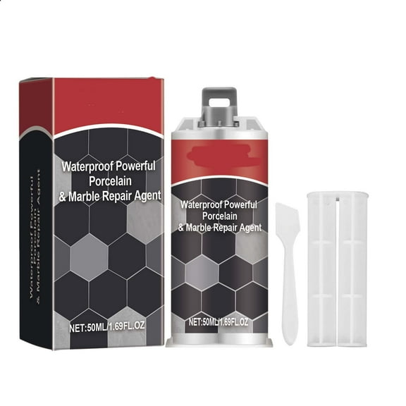 Waterproof Repair Kit, Porcelain Repair, Tile Crack Filler, Marble Fix Adhesive, Bathroom Sink Bathtub Leak Sealant, Strong Bonding Agent for Fixtures