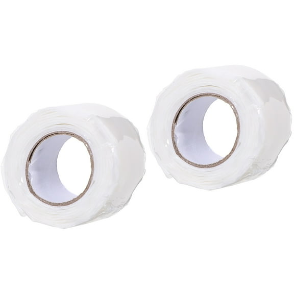 Waterproof Repair Tape 2 Pieces Pipe Seam Waterproofing Duct Black Boobtape Plumbers for Pvc White