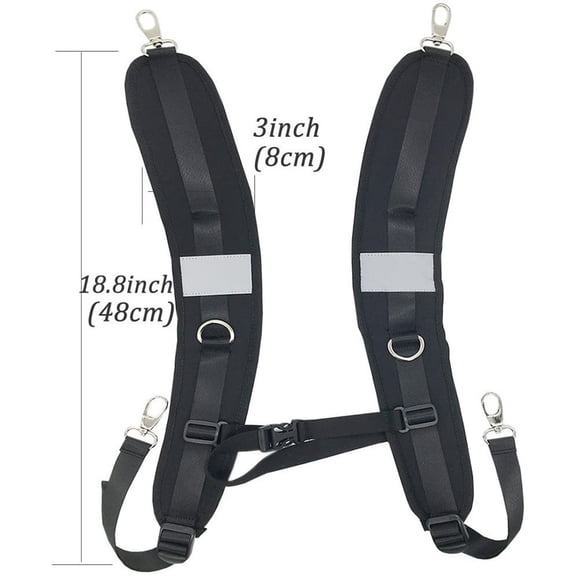 Waterproof Replacement Shoulder Strap with Adjustable Belt for Shoulder Bag Backpack Black Backpack Straps Replacement Adjustable Padded Shoulder Straps for Backpack Dry Bag