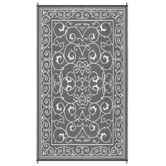 Waterproof Reversible Outdoor Patio Rug Collapsible Plastic Straw Mat for RV, Camping, Porch, Balcony, Backyard