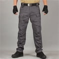 thumbnail image 1 of Waterproof Ripstop Stretch Tactical Pants Men Multi Pockets Outdoor Camping Travel Work Cargo Pants Belt Not Included Gray XL, 1 of 3